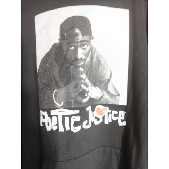 Poetic Justice Hoodie Sweatshirt size XL Black - Picture 2 of 4